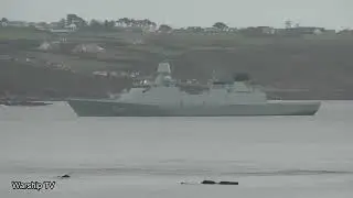 ROYAL DANISH NAVY IVER HUITFELDT CLASS FRIGATE HDMS IVER HUITFELDT F361 IN PLYMOUTH SOUND 17-11-23