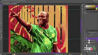 FREE PSD 🔵⚪ | Aboubakar Poster Design | Photoshop Tutorial  | Praveenkumar.psd