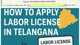 How to apply labour License in Telangana and labour license Registration process
