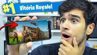 JOGUEI PELA PRIMEIRA VEZ FORTNITE NO CELULAR!! É BOM MESMO??