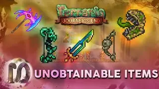 ALL UNOBTAINABLE ITEMS, WEAPONS, NPC'S in Terraria 1.4 Journey's End. First Fractal, NEW FINAL SWORD