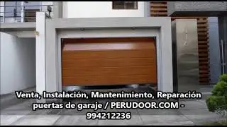 Puertas de Madera para garajes a control remoto Peru Door