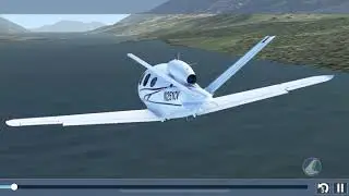 X-plane 10 mobile bumpy water landing!!
