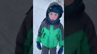 Russian fun. Ride on a snowy slope.