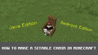 How To Make A Sitable Chair In Minecraft ✅ Working