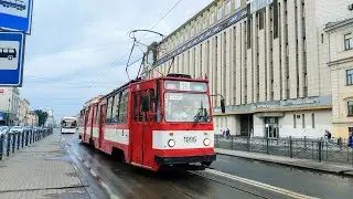 Трамвай, маршрут №25 ЛВС-86К б.1095 (03.08.2023) Санкт-Петербург