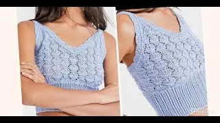 Ажурный узор для топа, летней кофты, туники..