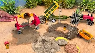 Mini Diy Tractor making Concrete Mixture Machine | diy construction Science Project  @ShaitaniIdeas