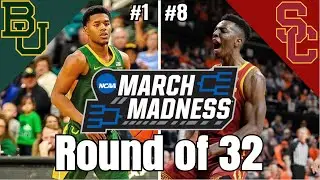 #1 Baylor vs #8 USC - 2020 NCAA Tournament Round of 32 (South Division) - Simulation
