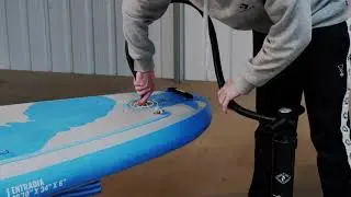 How to Pump Your Two Bare Feet Inflatable SUP - Best Technique