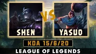 SHEN TOP vs YASUO || KDA 15/6/20 || Resolve Keystone Rune || Season 9