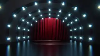 3D Abstract Green Screen Red Carpet Award Curtain Backdrop Stage Hallway Grand Opening  Free footage