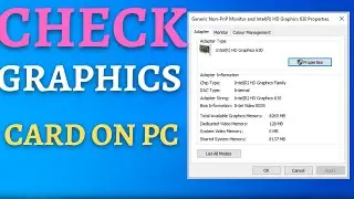 How to Check Which Graphics Card on windows 10