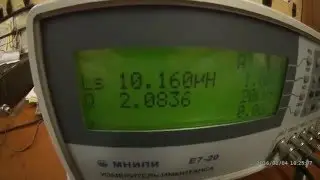 Измерение индуктивности прямого проводника L=6м.