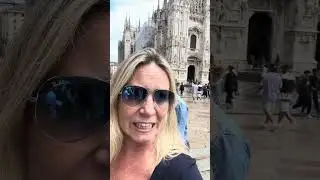 I’m in Italy for a day trip, at the Duomo Cathedral in Milan 