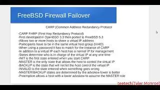 FreeBSD Network Router/Firewall Failover CARP/PFSYNC Setup