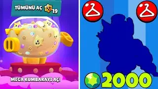 EN DOLU MEGA KUMBARA AÇILIMI VE YENİ GİZEMLİ KOSTÜMÜM !! BRAWL STARS