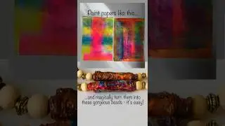 Paper Beads? Make these gorgeous unique beads. #paperbeads #youtubeshorts #craftideasfun