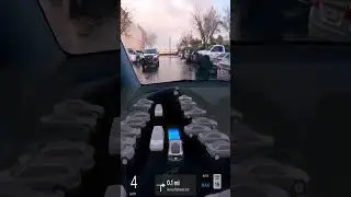 FSD V12 escapes busy parking lot