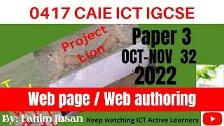 IGCSE ICT 0417 || P22 || 2022 || OCT - NOV || Webpage