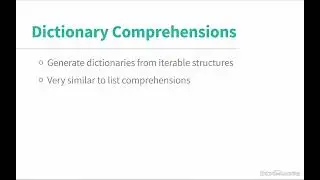 Dictionary Comprehensions | Python Essential Training