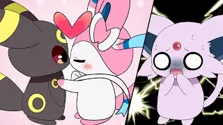 【ポケモンアニメ】ミニニンフィア VS ミニエーフィ！！ミニブラッキー争奪戦(前編)