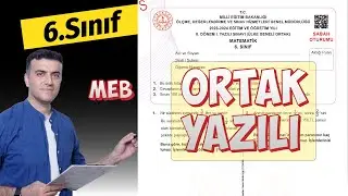 6.sınıf MEB Ortak Yazılı  Matematik 2.dönem 1.yazılı Çözümleri