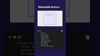 CSS Resizable button | HTML CSS 
