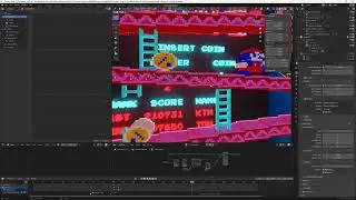 Dynamic Machines Challenge: 3Donkey Kong (Blender 4.1.1 Geometry Nodes Upgrade)