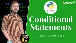 [Conditional Statements in Python]: If.. If-Else.. If-Elif-Else in Telugu