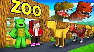 JJ and Mikey Opened DINOSAURS PARK in Minecraft - Maizen