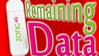 How To Check Zong 4G Device Remaining Data.(ZONG MBB)