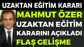 Mahmut Özer Announced the Decision on DISTANCE EDUCATION! Statement on Face-to-Face Education! BR...