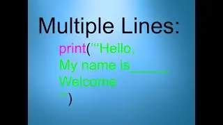 How to print out multiple lines in Python