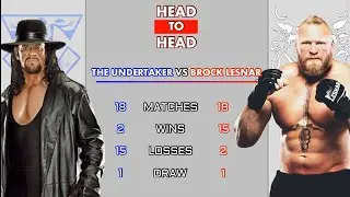 The Undertaker VS Brock Lesnar | Brock Lesnar VS Undertaker Wrestling Statistics Comparison Video |
