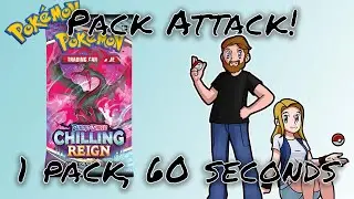 Pack Attack! CHILLING REIGN! Pokemon Card Opening! Big Pikachu Face #shorts PA365