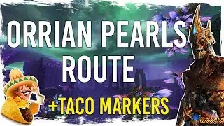 Guild Wars 2 - Orrian Pearls Farm Route - Oysters and Waterlogged Chests with Custom Taco Markers