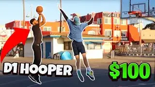 Score On Me, You Get $100 vs D1 Hoopers at Venice Beach!