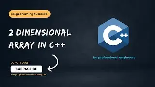 Part 16 - Two  Dimensional Array in C++ || Urdu / Hindi || #professionalengineers