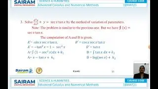 Lecture video_18MAT21_Module 2_variation of parameters_B Jyothi