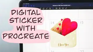 How to make a digital sticker on the iPad. Procreate tutorial - My creative process.