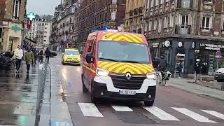 VSAV & VLM SAMU 76 SMUR Rouen Sirène US