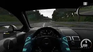 2008 Aston Martin DBS Max Speed on Le Mans. No Tuning - 517 PS