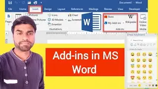 Add-ins in MS Word || How to use Add ins in MS Word in Hindi || Add ins option use in MS Word