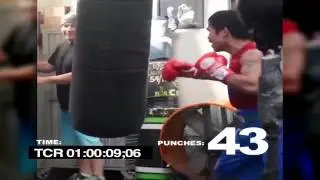 Manny Pacquiao Throws Over 130+ Punches In 30 Seconds Training For Floyd Mayweather