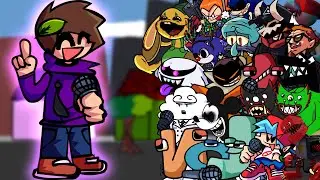 FNF Hoodie (VS Gab) - But ALL the Characters Sing Together 🎤 NotFunkin':VS Gabe (FNF Mod/Hard)