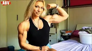 MUSCLE GIRL ELENA, ITALIAN FBB, BICEPS WORKOUT