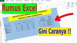 Rumus Excel Menenetukan Harga Toko Termurah