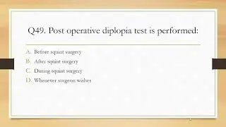 Optometry MCQs Series - Part 10