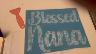 Rhinestone template, pressing it to a shirt  #rhinestones  #cricut
